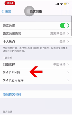 华坪苹果14维修网分享如何给iPhone14的SIM卡设置密码 