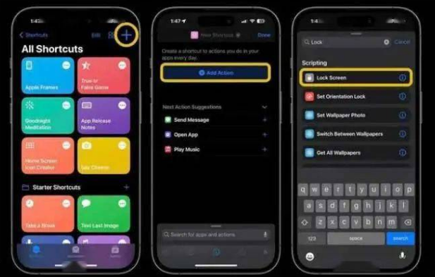 华坪苹果14锁屏维修店分享iPhone14升级iOS16.4后如何创建锁屏快捷方式 